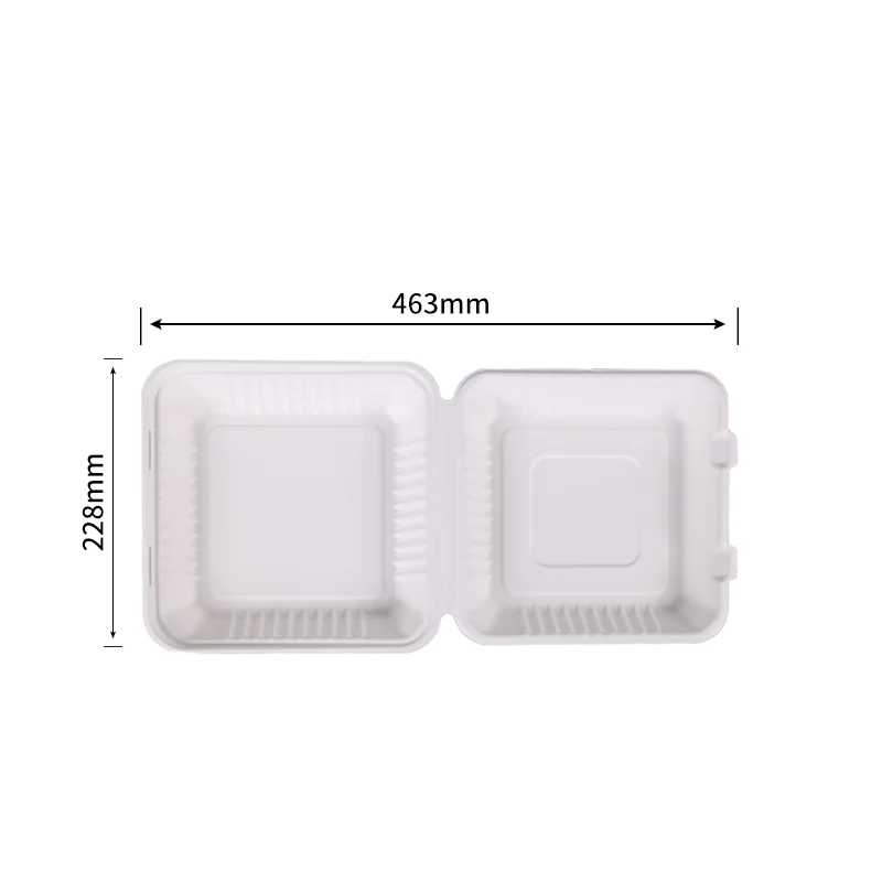 22.9 cm Clamshell · Sugarcane Clamshells · product image